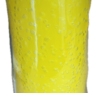 Vela 14 dias vidrio liso amarilla