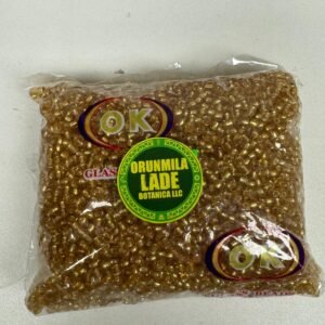 Cuenta de cristal dorada