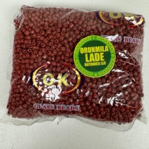 Cuenta de cristal marrón