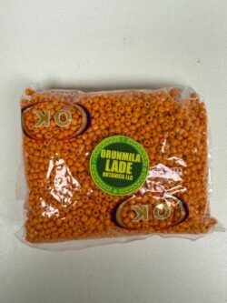 Cuenta de cristal naranja