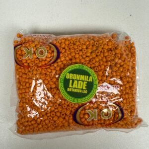 Cuenta de cristal naranja