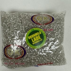 Cuenta de cristal plateada