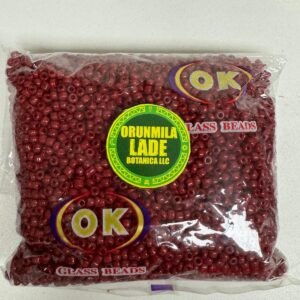 Cuenta de cristal roja