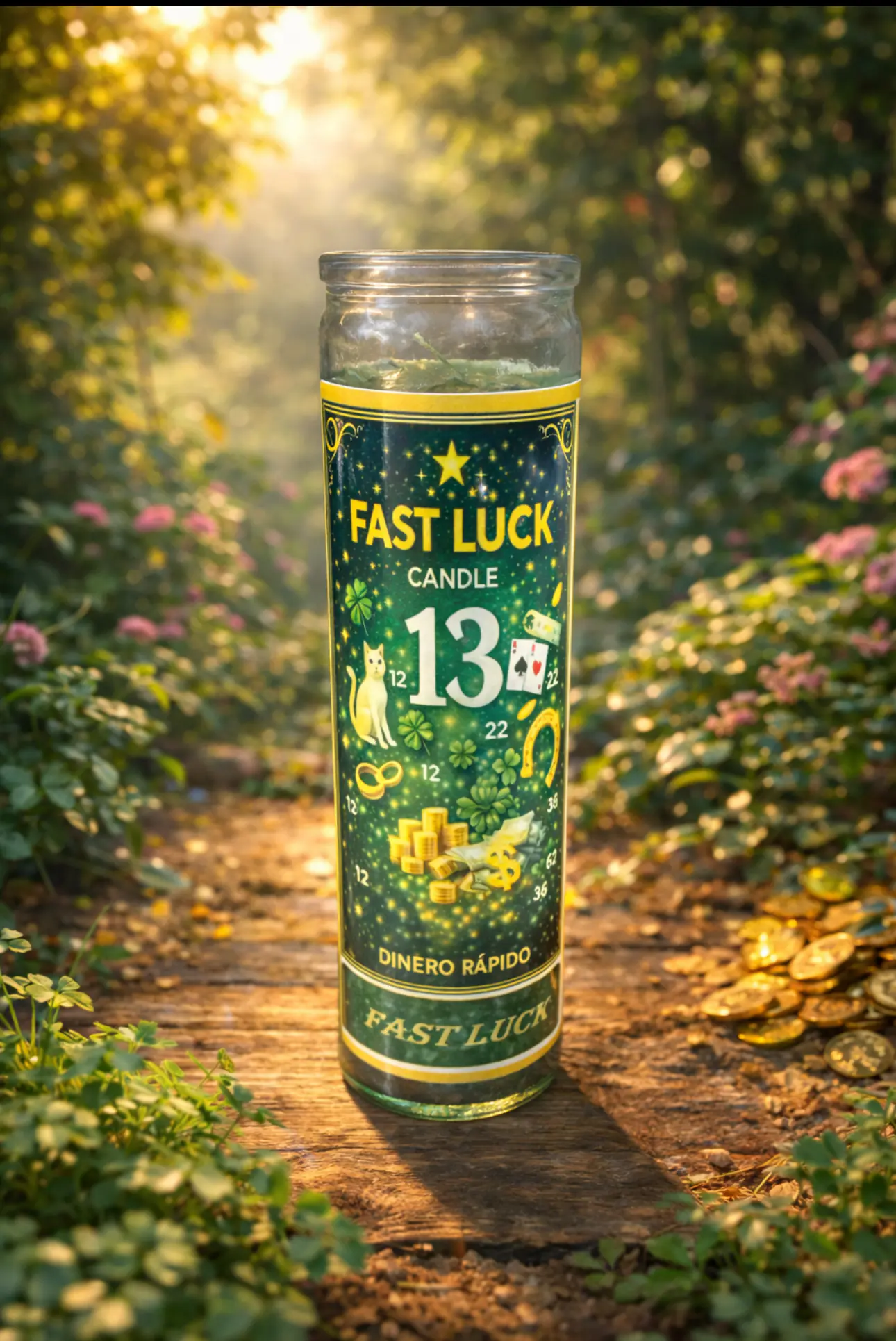 Vela de fast luck suerte rapida 9 oz jar