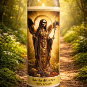 Vela Santa Muerte Negra 9 oz jar