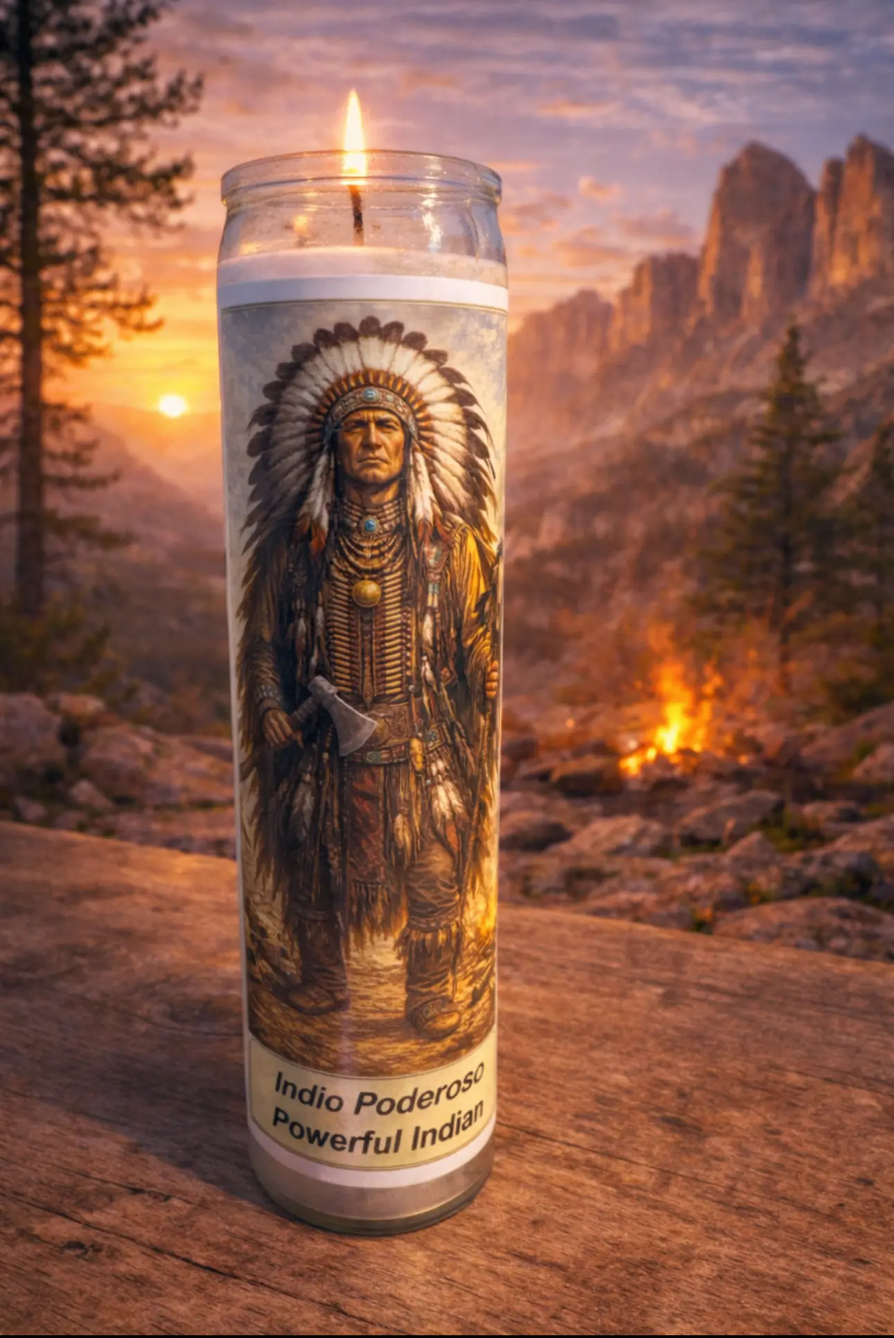 Vela Indio Poderoso 9 oz jar