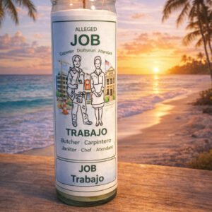 Vela Trabajo 9 oz jar