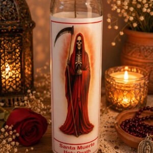 Vela Santa Muerte Roja 9 oz jar