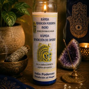 Vela Indio Poderoso Bendicion de Hogar 9 oz jar