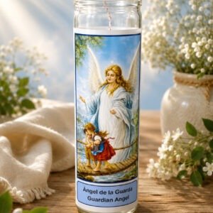 Vela Angel de la Guarda 9 oz jar Guardian Angel