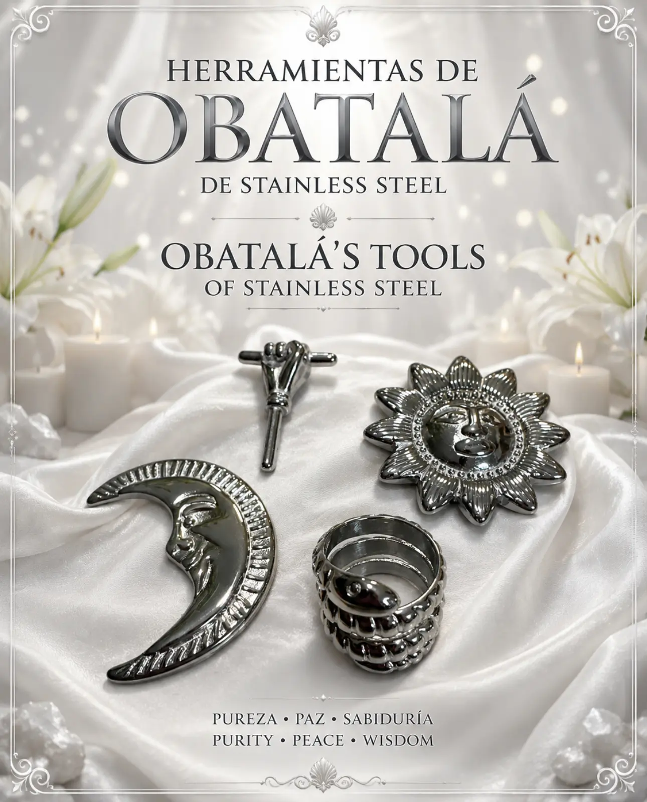Herramientas de Obatala de acero inoxidable (Obatala tools stainless steel)