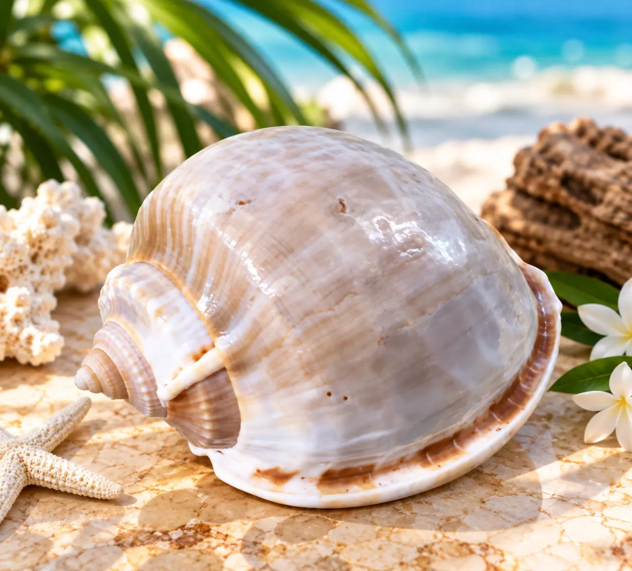 Caracol blanco perla 3-4" 1088-3