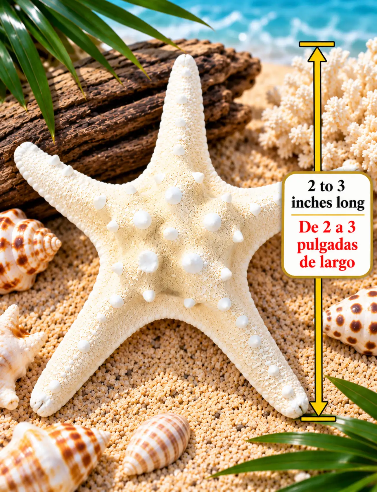 Estrella de mar starfish off white knobby - Imagen 2