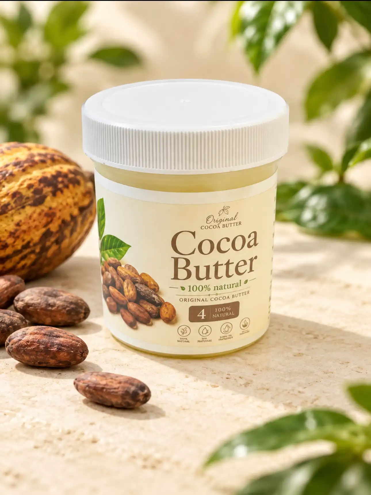 Manteca De Cacao Organica Pura 4 oz