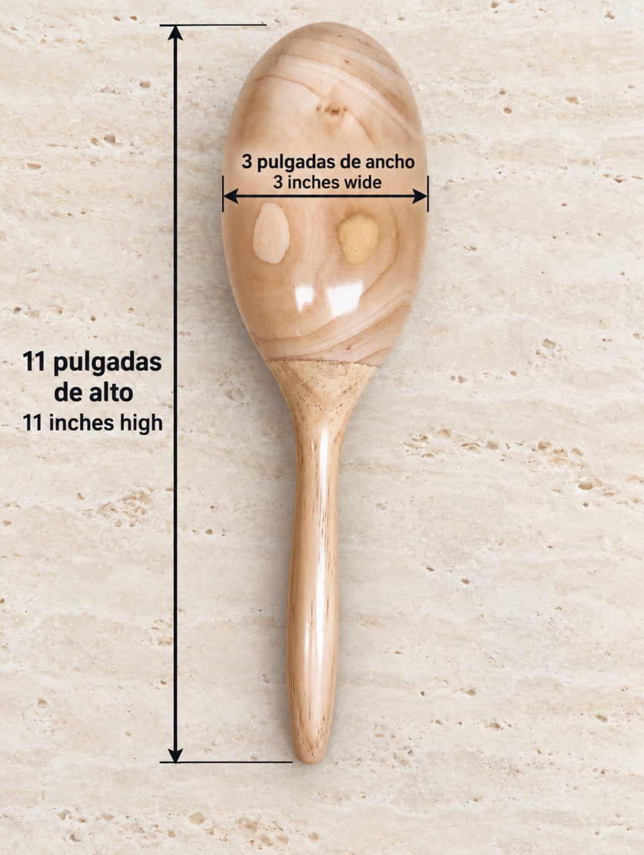 Maraca de Madera Solida - Imagen 3