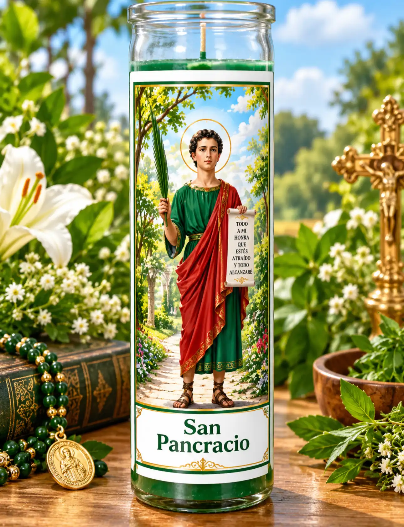 Vela San Pancracio 9 oz jar